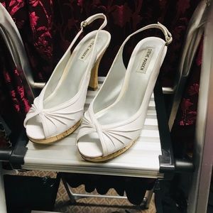 White sling back Steve Madden Sandals